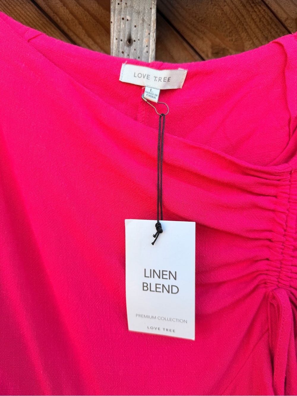 Love Tree Fuchsia Ruffle Wrap Mini Skirt - Picture 2 of 4
